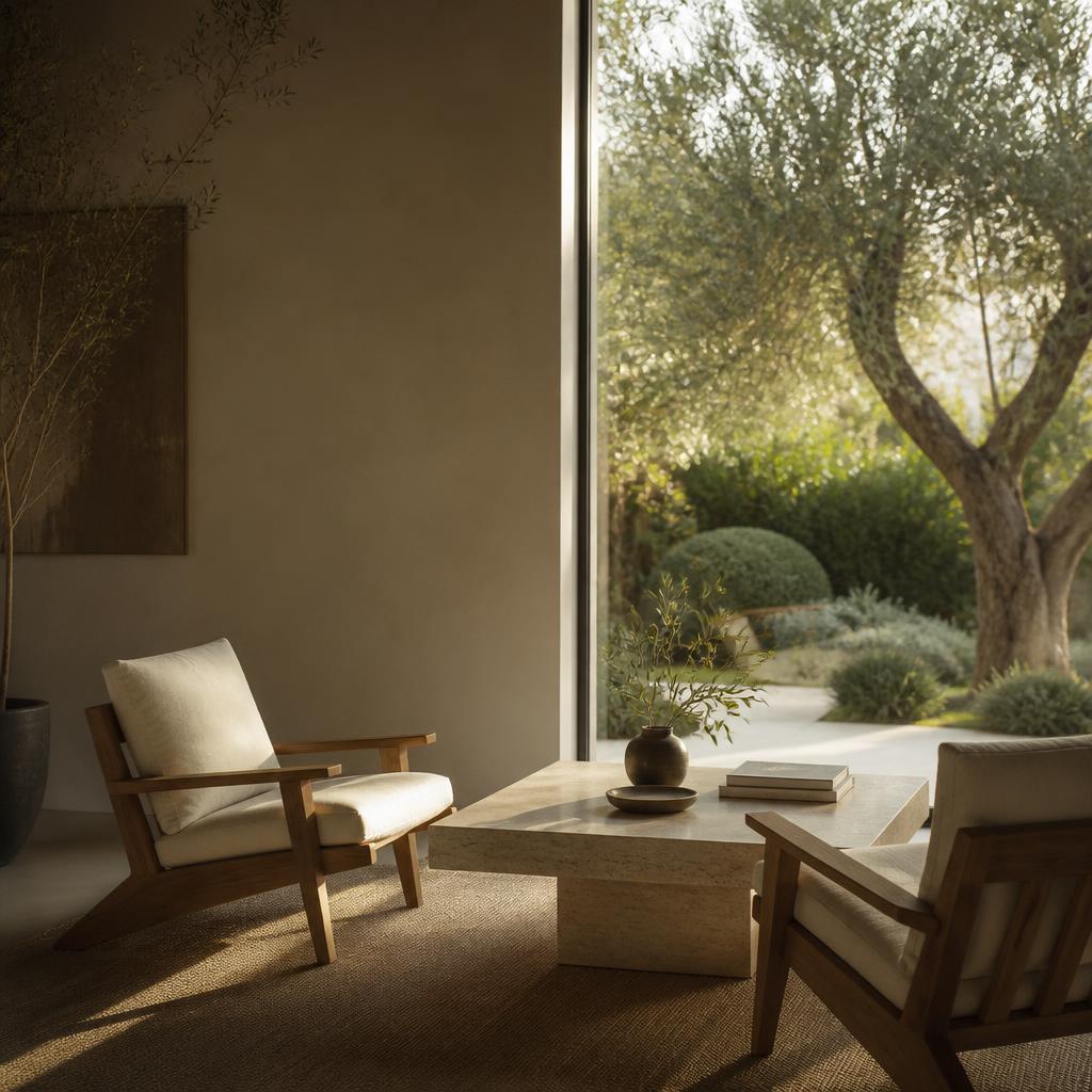 A serene private room prepared for a considered conversation